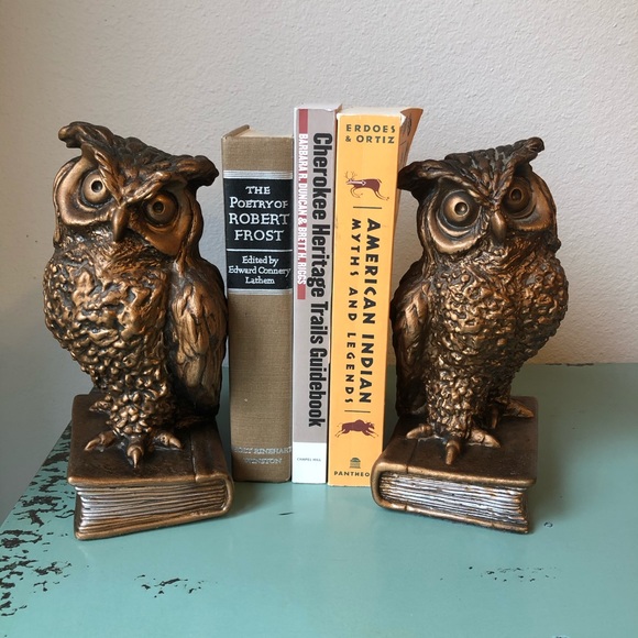 Universal Statuary Corp. Chicago Other - Owl Bookends copper color